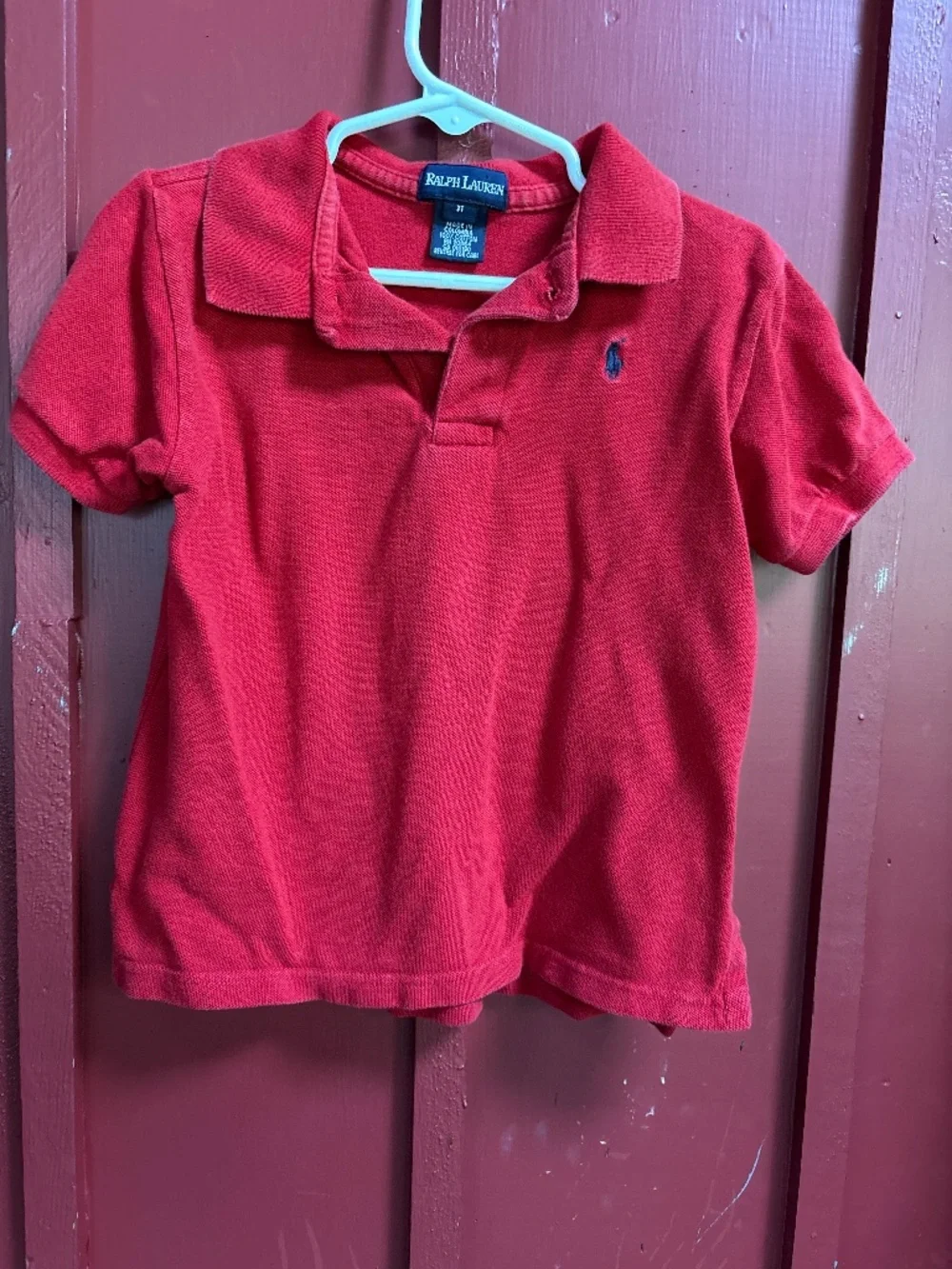 Ralph Lauren Red Polo 3T